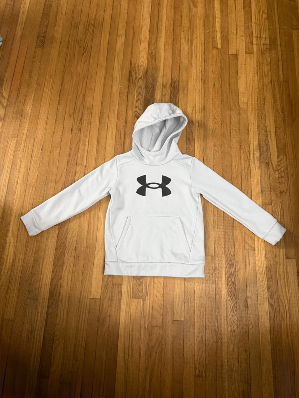 Under Armour Silver Youth Small Logo Hoodie